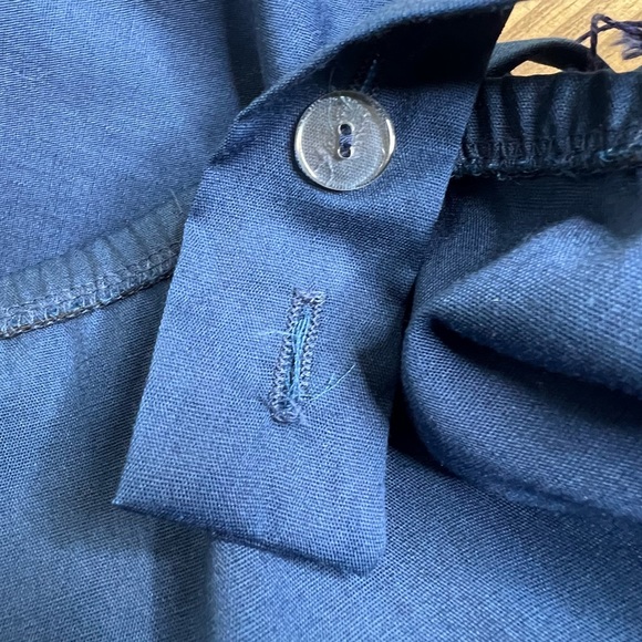 VTG 70s 80s Blue Stripe Sun Dress XXL XL Plus 18 USA Cotton Rainbow Top Made - Picture 8 of 8